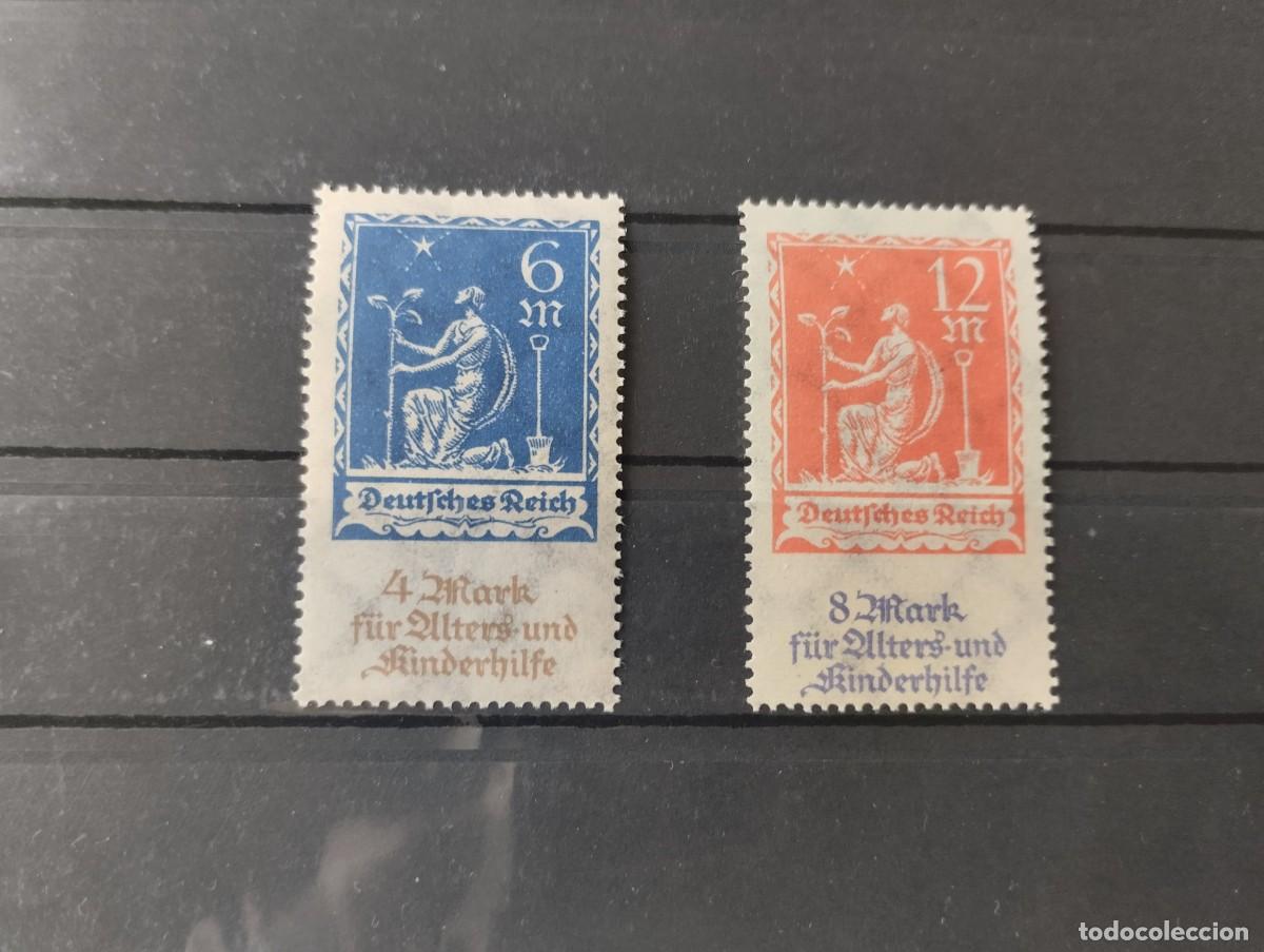 Sellos: Alemania Imperio Serie completa Yvert 237/238 del A&ntilde;o 1922 nuevo**