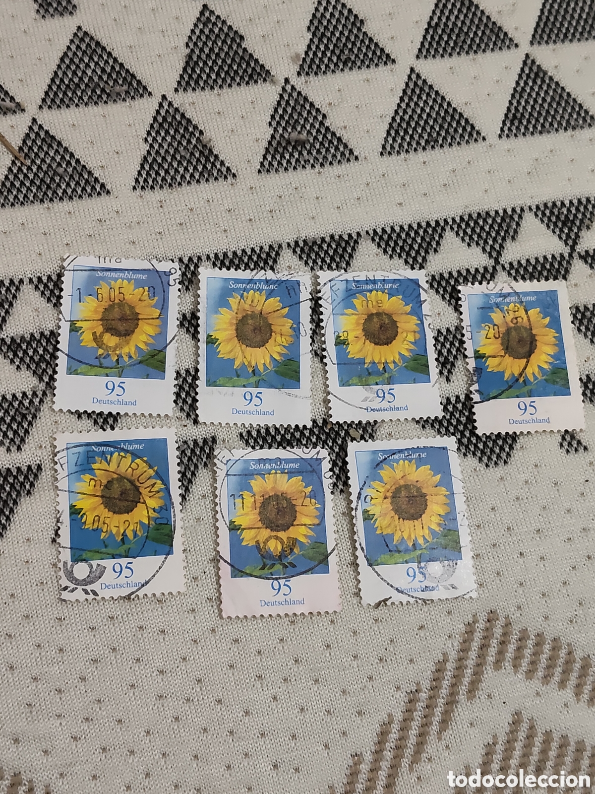 Sellos: 7 sellos Alemania Federal flores girasol 2005