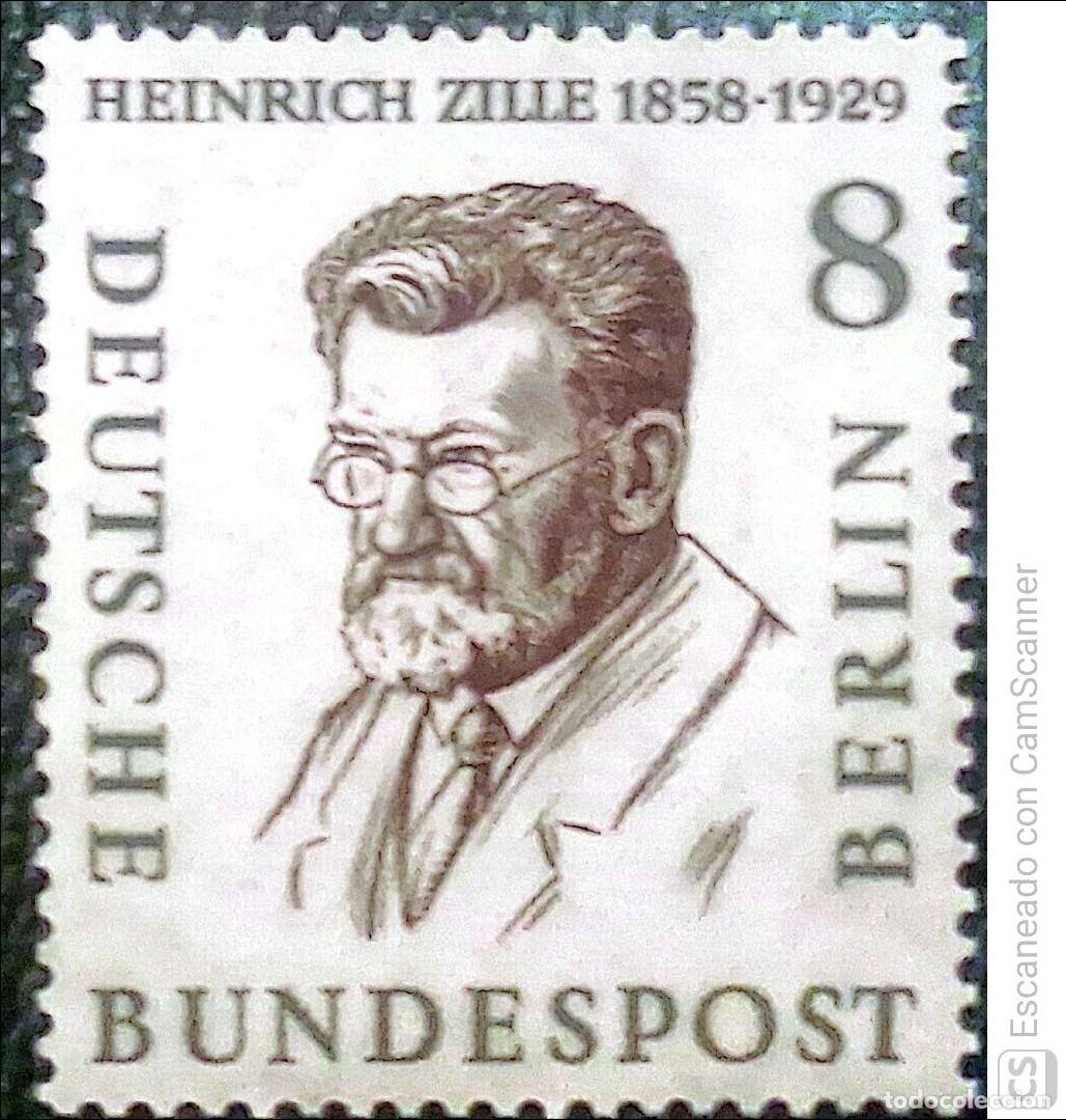 Sellos: Berl&iacute;n. 145 Berlineses c&eacute;lebres: Heinrich Zille. 1957/59. Sellos nuevos y numeraci&oacute;n Yvert.
