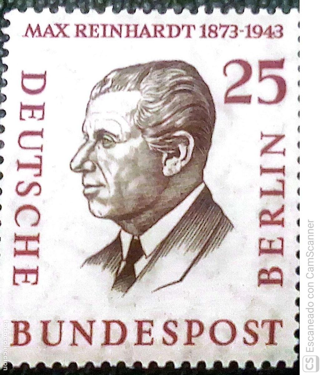 Sellos: Berl&iacute;n. 149 Berlineses c&eacute;lebres: Max Reinhardt. 1957/59. Sellos nuevos y numeraci&oacute;n Yvert.