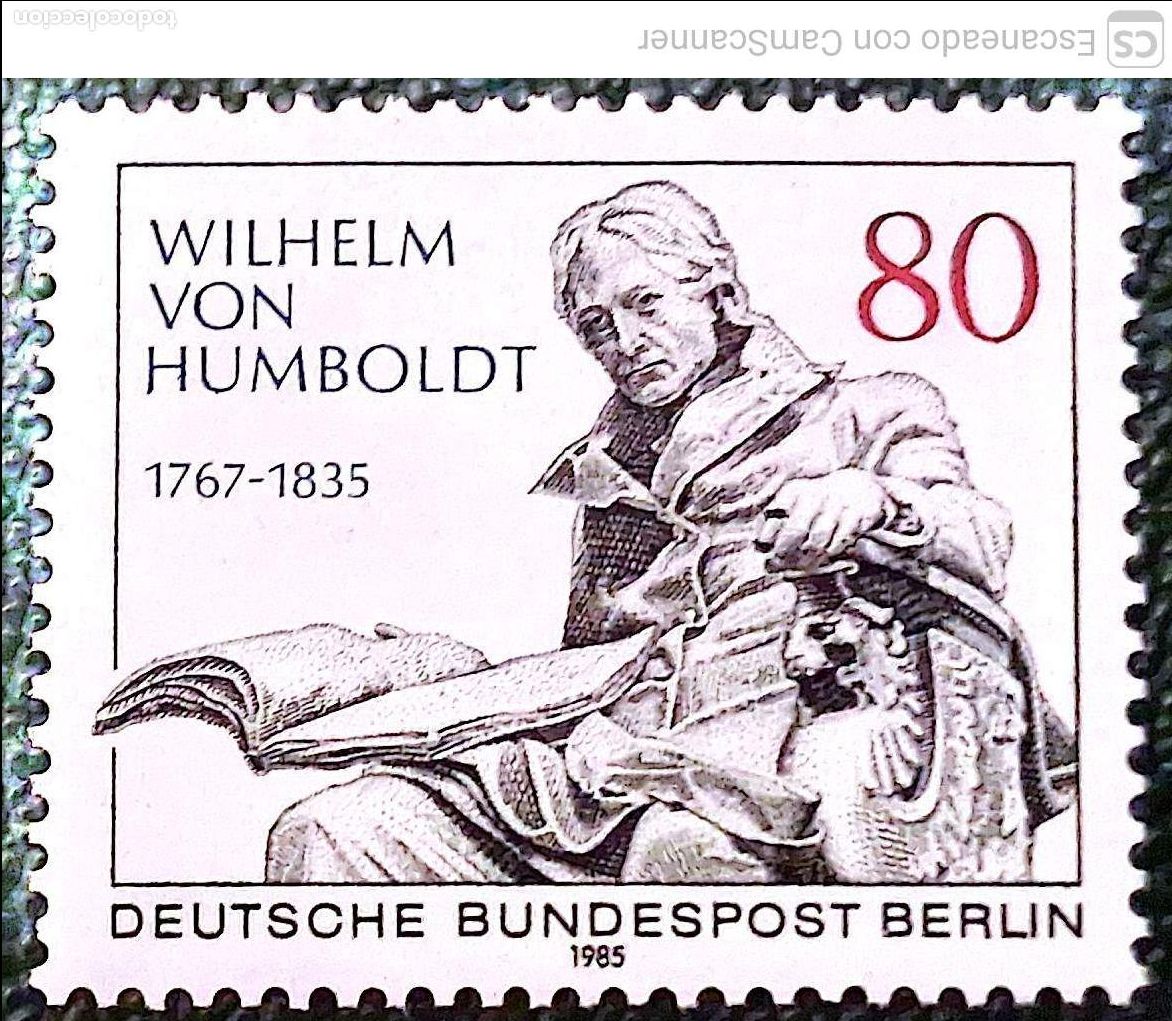 Sellos: Berl&iacute;n. 694 Pol&iacute;tico Wilheim von Humboldt. 1985 Sellos nuevos y numeraci&oacute;n Yvert.