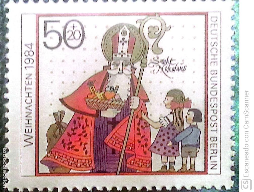 Sellos: Berl&iacute;n. 690 Navidad: San Nicol&aacute;s. 1984. Sellos nuevos y numeraci&oacute;n Yvert.