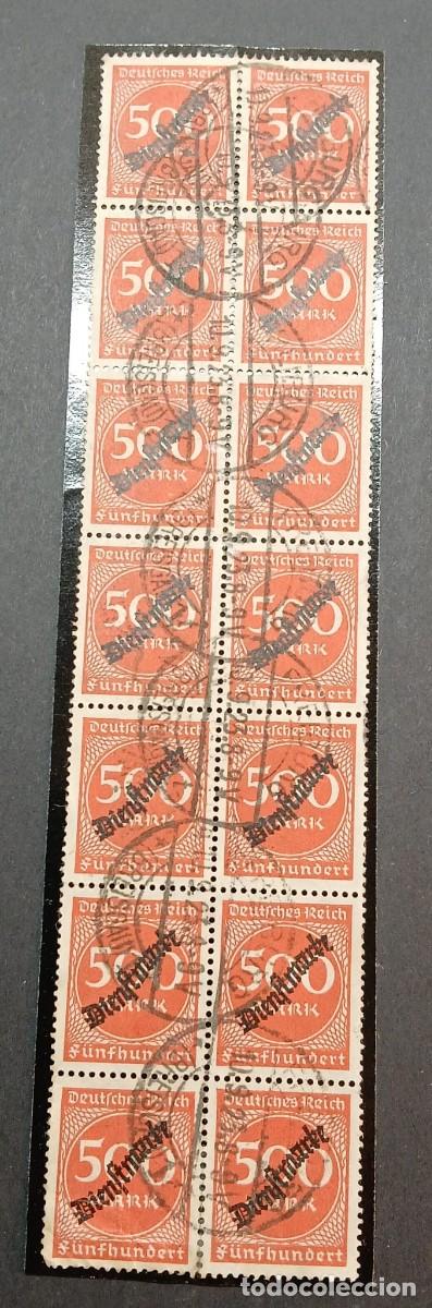 Sellos: Sello de servicio M81 1923 Firmados inflaBerl&iacute;n