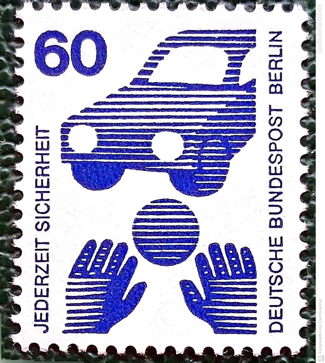 Sellos: Berl&iacute;n. 380 Prevenci&oacute;n vial: Juegos de los ni&ntilde;os. 1971. Sellos nuevos y numeraci&oacute;n Yvert.