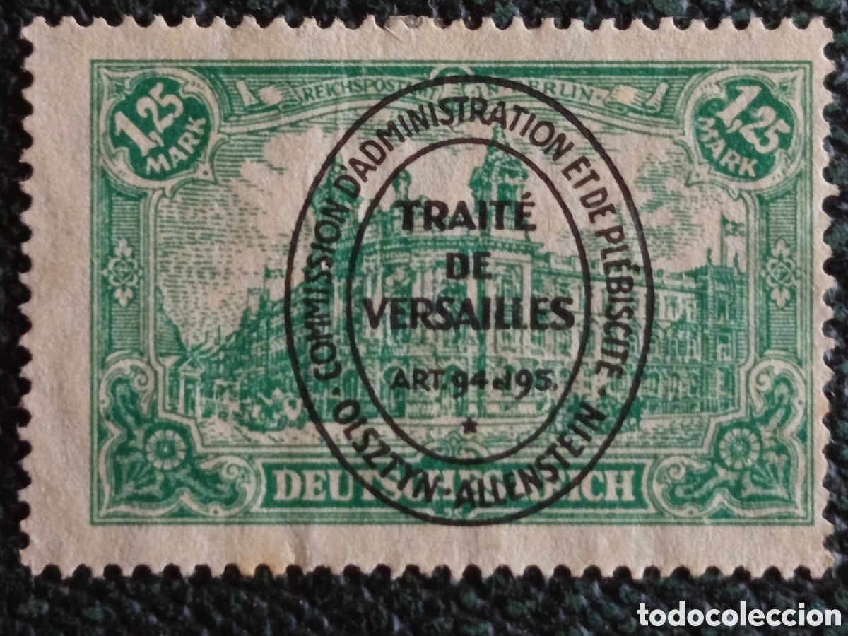 Sellos: Allenstein 1920 Plebiscito Trait&eacute; de Versailles Yvert 26 Sobrecarga 1V MH