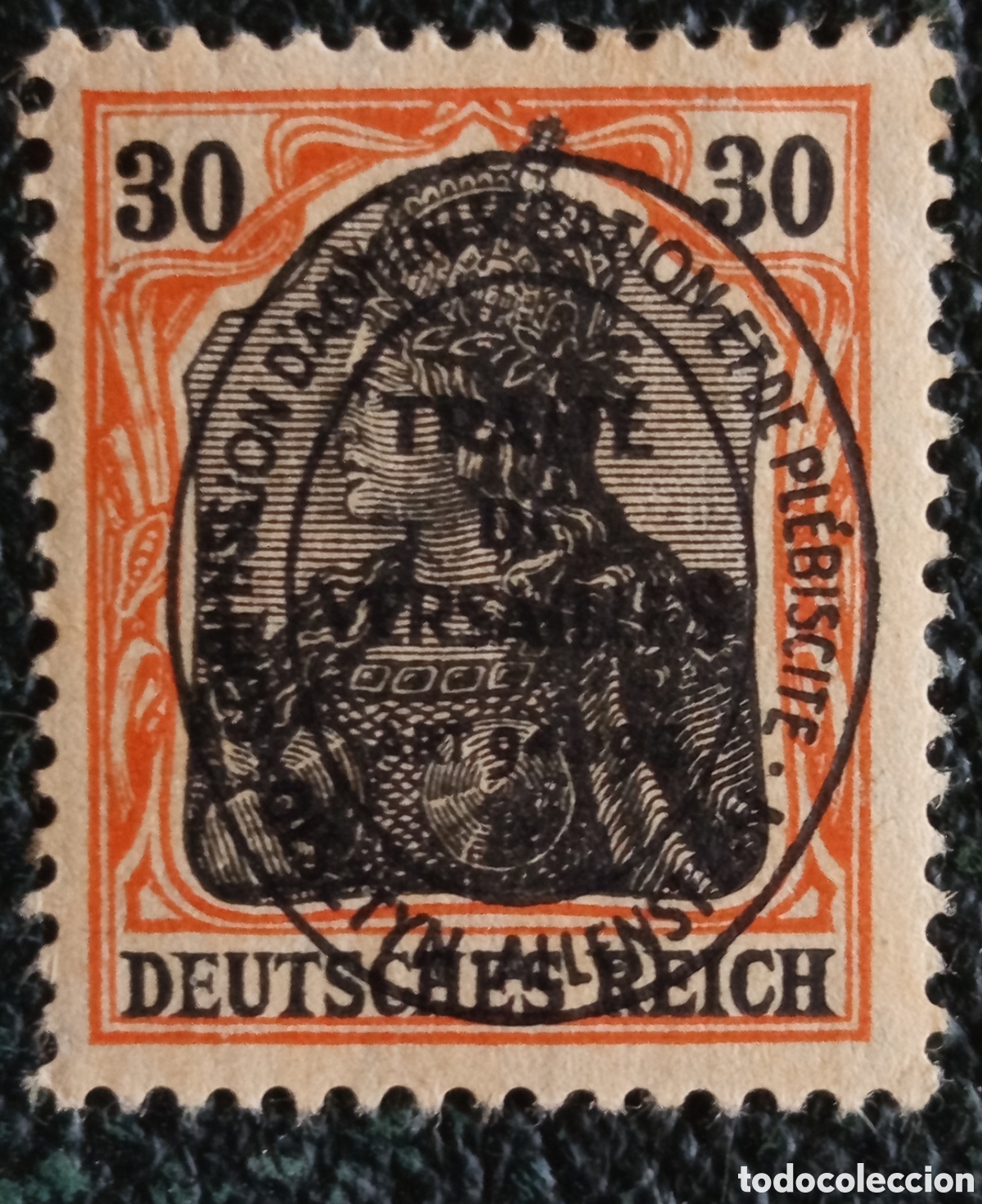 Sellos: Allenstein 1920 Plebiscito Trait&eacute; de Versailles Yvert 19 Sobrecarga 1V MH