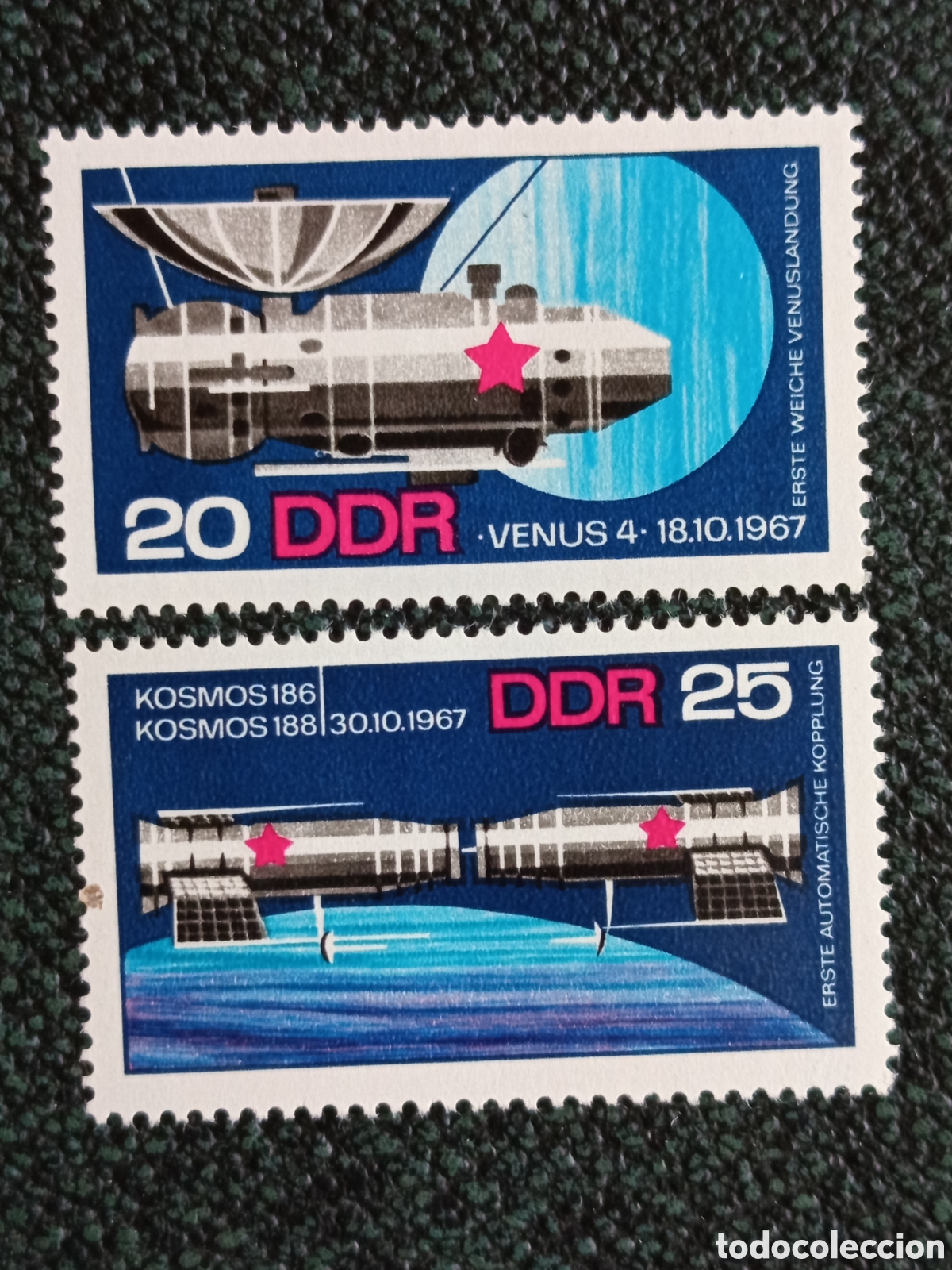 Sellos: Alemania Oriental DDR 1968 Conquista del Espacio Yvert 1133/1134 2V MH