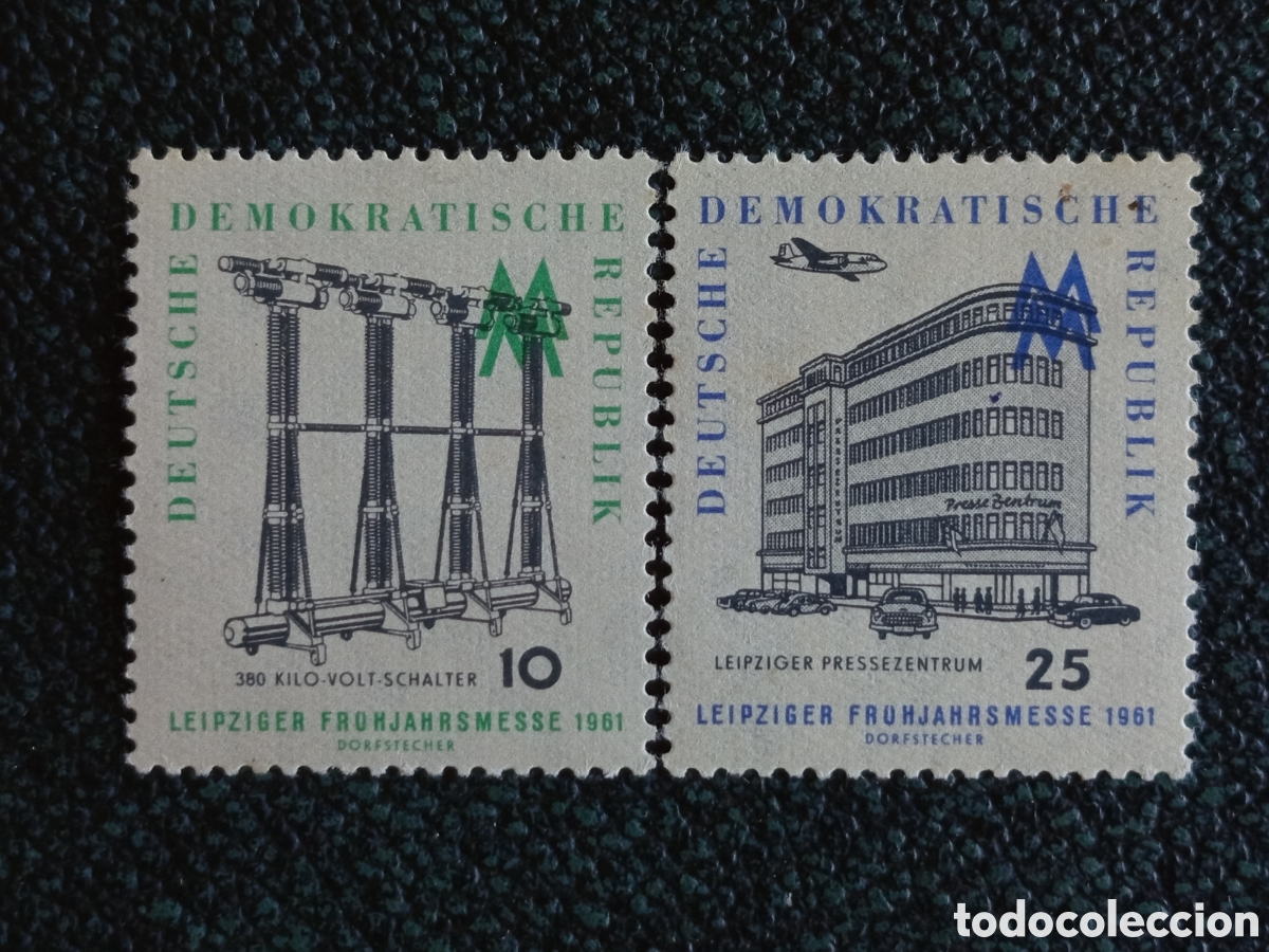 Selos: Alemania Oriental DDR 1961 Feria Primavera Leipzig Yvert 585/586 Serie MH