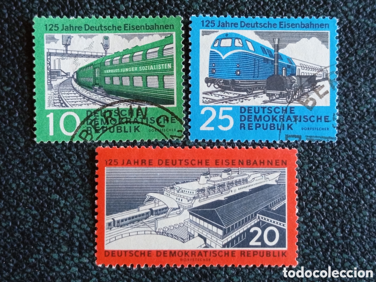 Sellos: Alemania Oriental DDR 1960 Ferrocarriles Yvert 570/572 Serie MH/usados