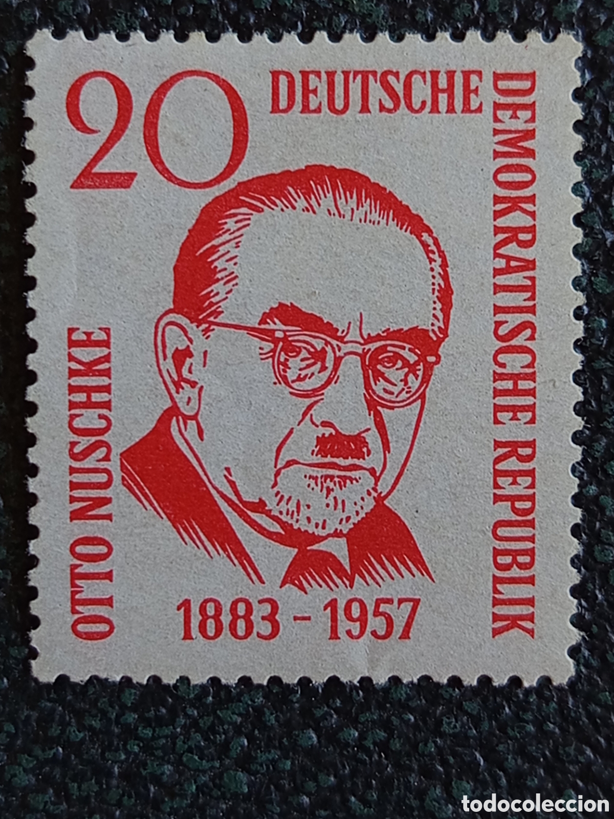 Sellos: Alemania Oriental DDR 1958 Otto Nuschke Yvert 446 Sell&oacute; &Uacute;nico MH