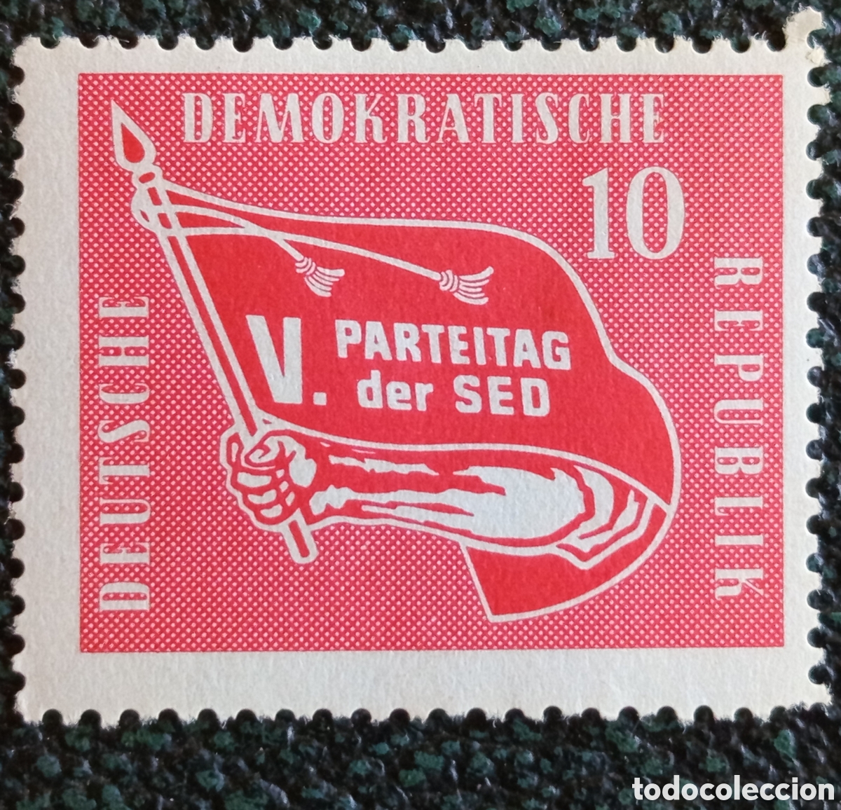 Sellos: Alemania Oriental DDR 1958 Congreso V SED Yvert 426 Sello &Uacute;nico MH