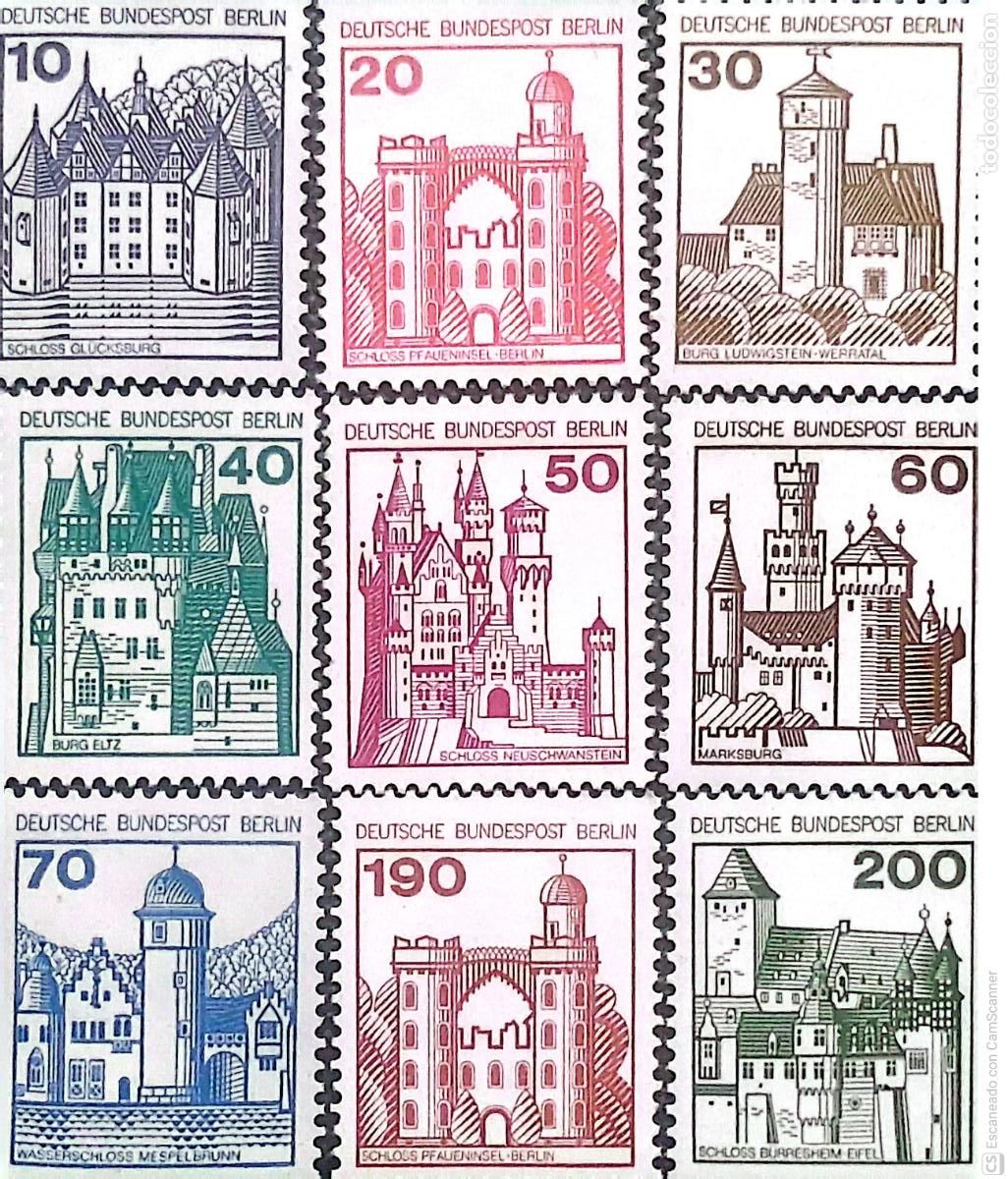 Sellos: Berl&iacute;n. 496/502 Castillos: Gl&uuml;cksburg, Ludwigstein, Eltz, Neuschwanstein, Marksburg, Mespelbrunn, P