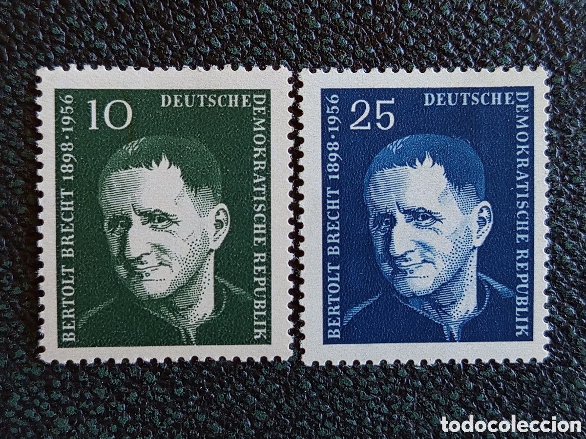 Timbres: Alemania Oriental DDR 1957 Bertolt Brecht Yvert 389/390 Serie MH