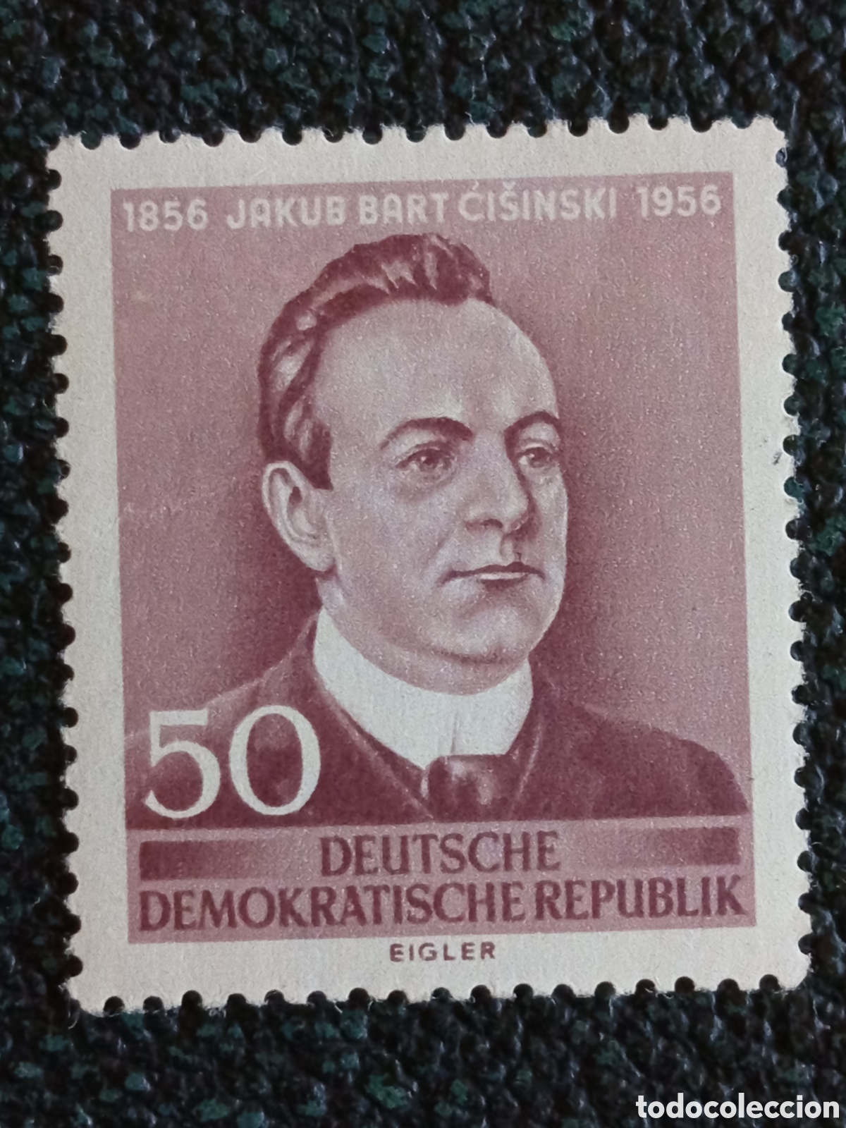 Sellos: Alemania Oriental DDR 1956 Jakub Bart Ći&scaron;inski Yvert 371 Sello MH