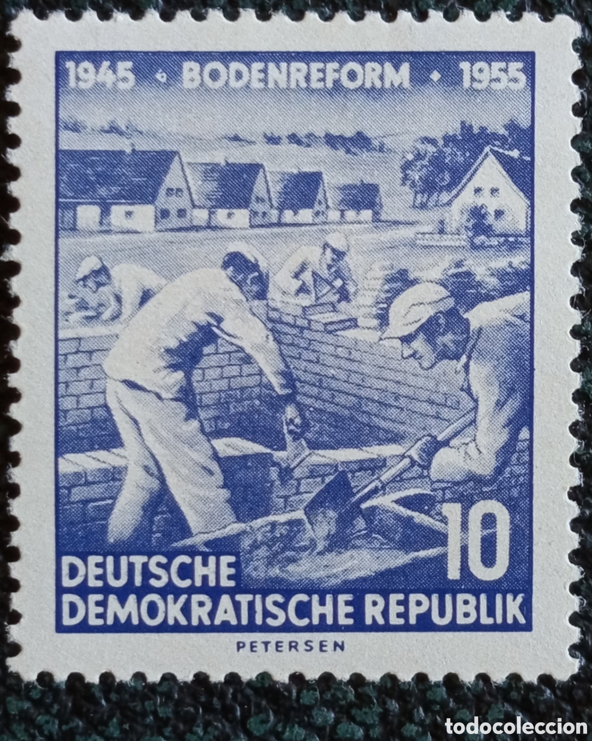 Sellos: Alemania Oriental DDR 1955 Reforma Agraria Yvert 351 Sello MH