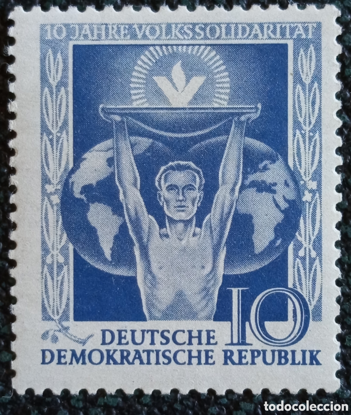 Sellos: Alemania Oriental DDR 1955 Volkssolidarit&auml;t Yvert 352 Sello MH