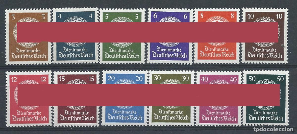 Sellos: Allemagne Empire Service N&deg;127/38** (MNH) 1942 - sans filigrane