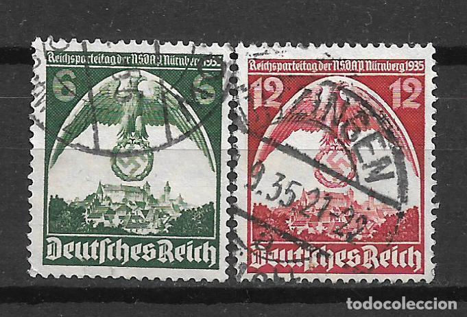 Briefmarken: Alemania Reich 1935 Michel 586/587 usado - 33/16
