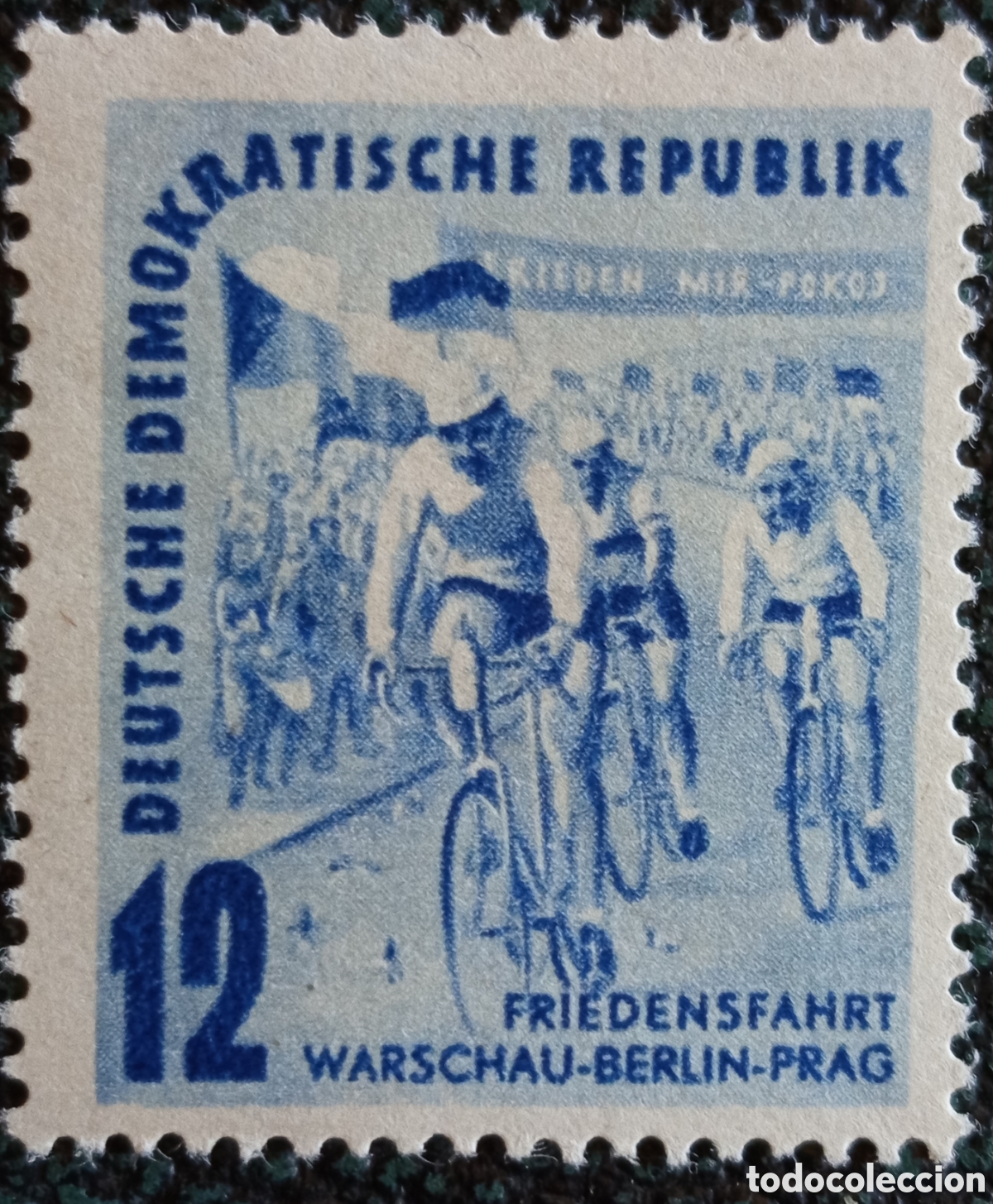 Briefmarken: Alemania Oriental DDR 1952 Carrera de la Paz Yvert 313 Sello MH