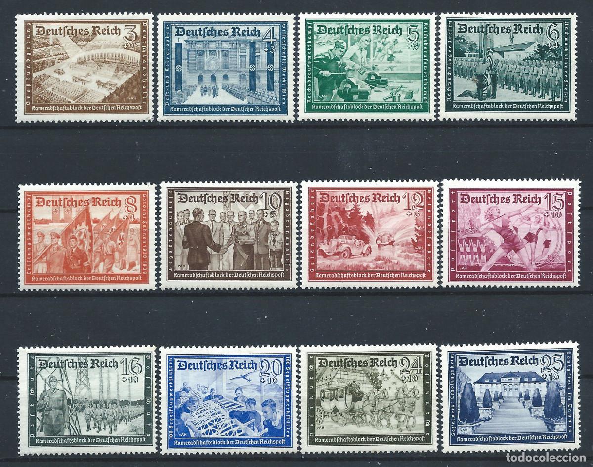 Sellos: Allemagne Empire N&deg;640/51**/* (MNH/MH) 1939 - F&eacute;d&eacute;ration des postier Allemand