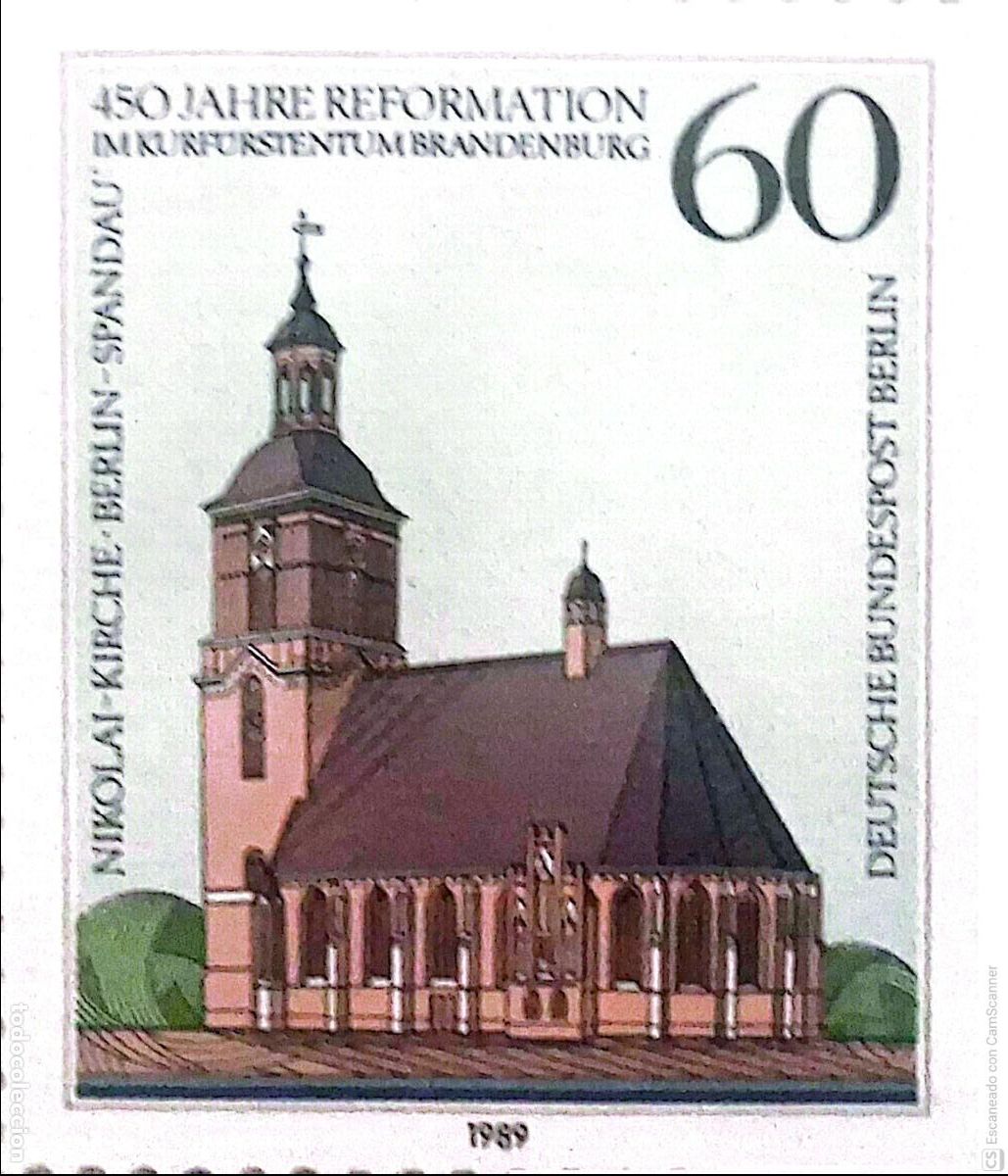 Sellos: Berl&iacute;n. 816 Iglesia Saint-Nikalai. 1989. Sellos nuevos y numeraci&oacute;n Yvert.
