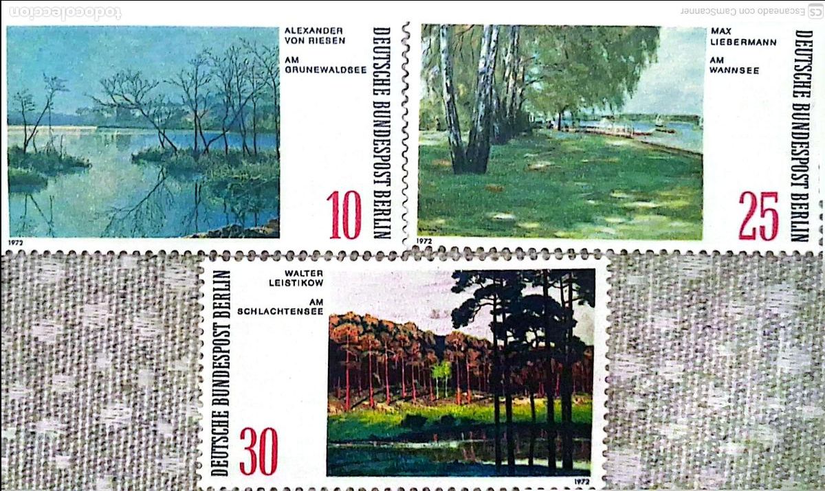 Sellos: Berl&iacute;n. 390/92 Paisajes alrededores de Berl&iacute;n. 1972. Sellos nuevos y numeraci&oacute;n Yvert.