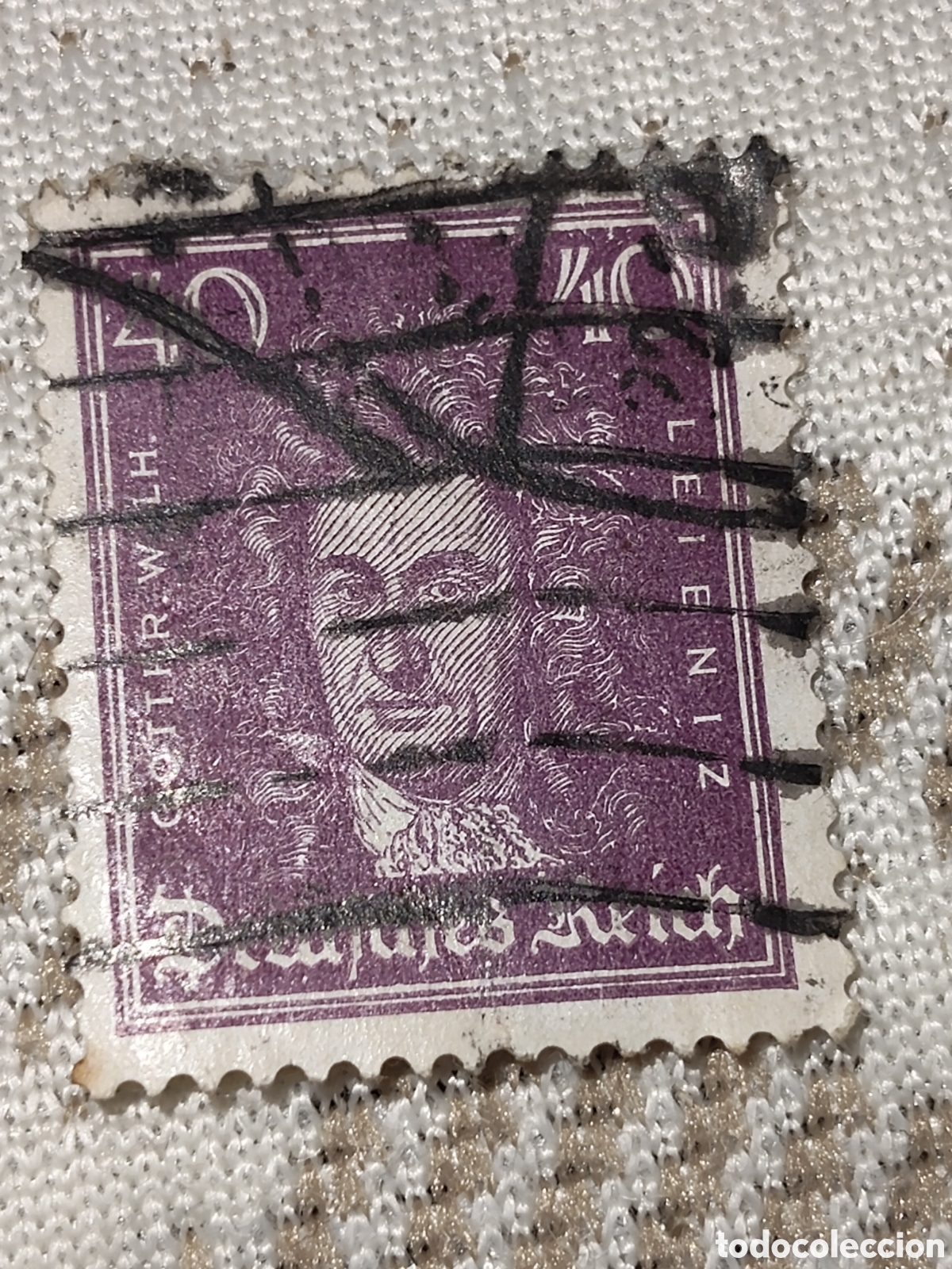 Sellos: Sello alem&aacute;n Deutches Reich fil&oacute;sofo y matem&aacute;tico Gottfried Wihelm 1926 usado