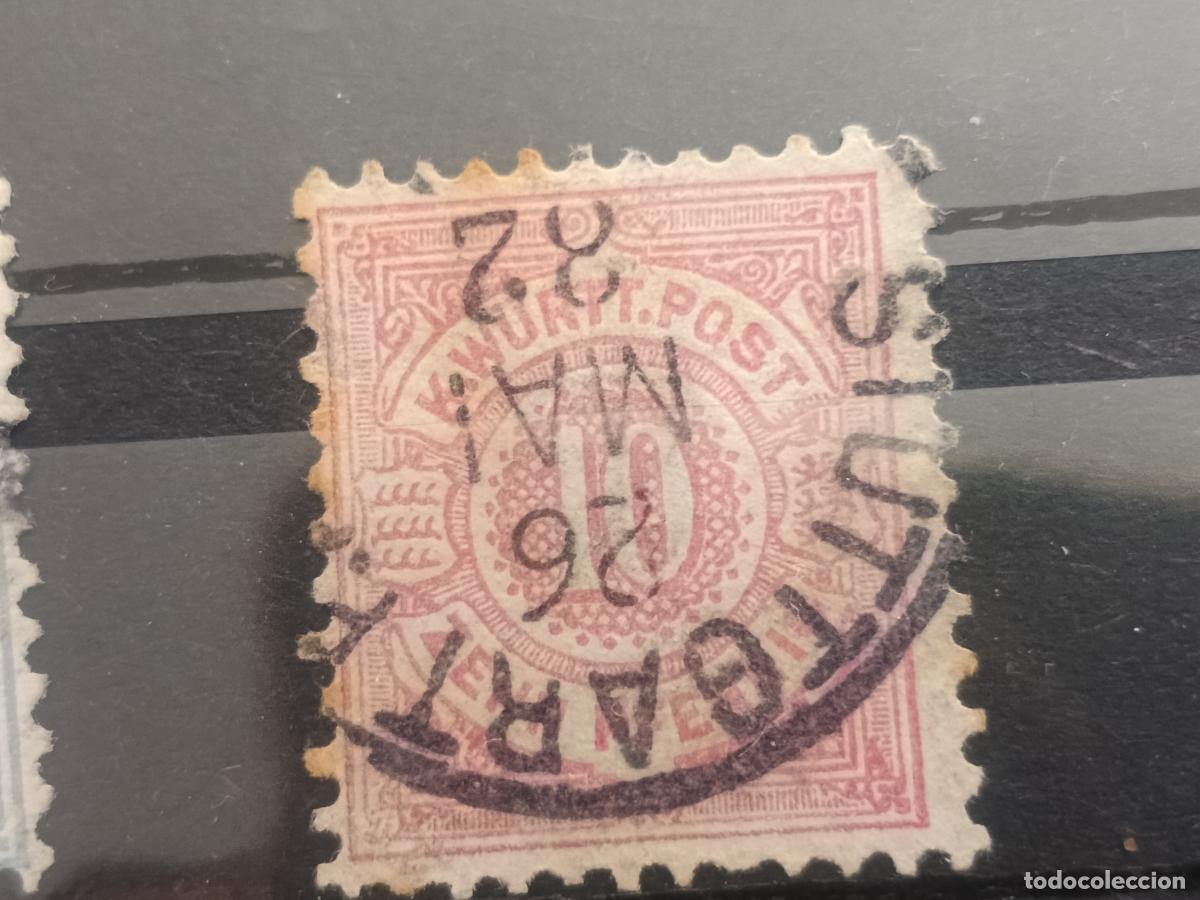 Sellos: Alemania. W&Uuml;RTTEMBERG 1875 - CIFRAS, 10 PFENNIG