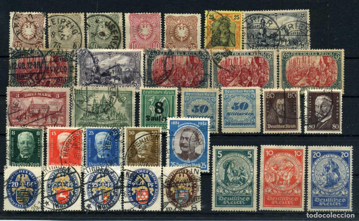 Sellos: XS- ALEMANIA Lote x32 sellos TODOS ESCASOS - IMPERIO, WEIMAR Y 3r REICH