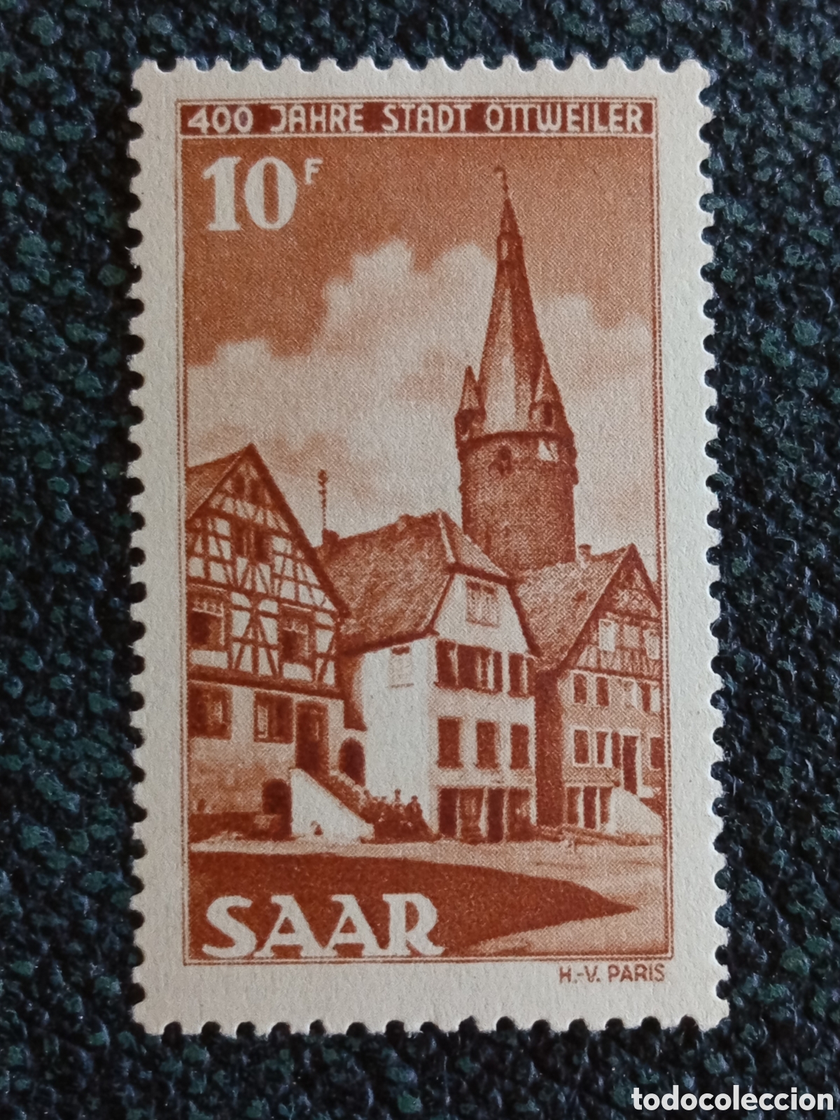Sellos: Sello Saar Sarre 1950 Ottweiler 10f MH - Michel 296