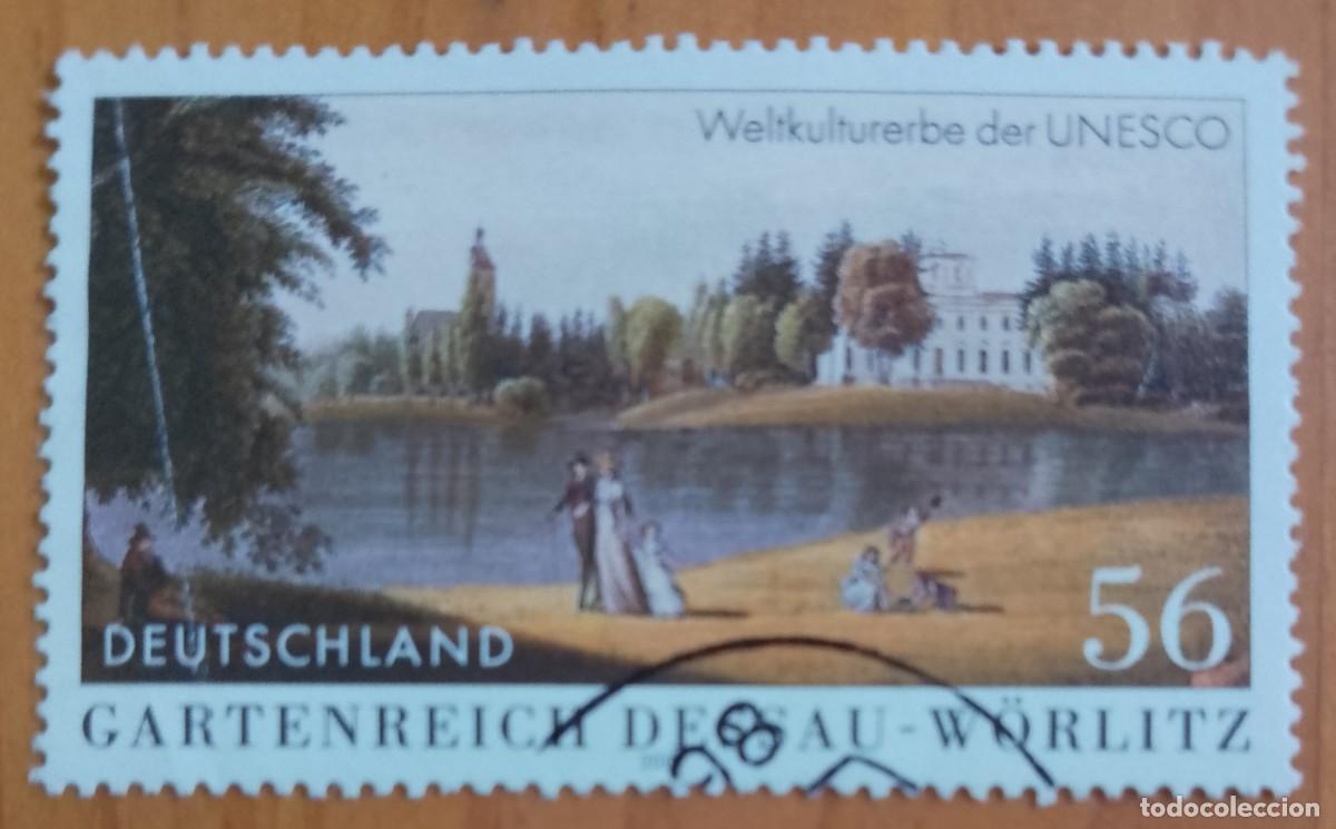 Sellos: ALEMANIA - V/F 56 - A&Ntilde;O2002, JARDINET DE DESSAU, PATRIMONIO MUNDIAL DE LA UNESCO