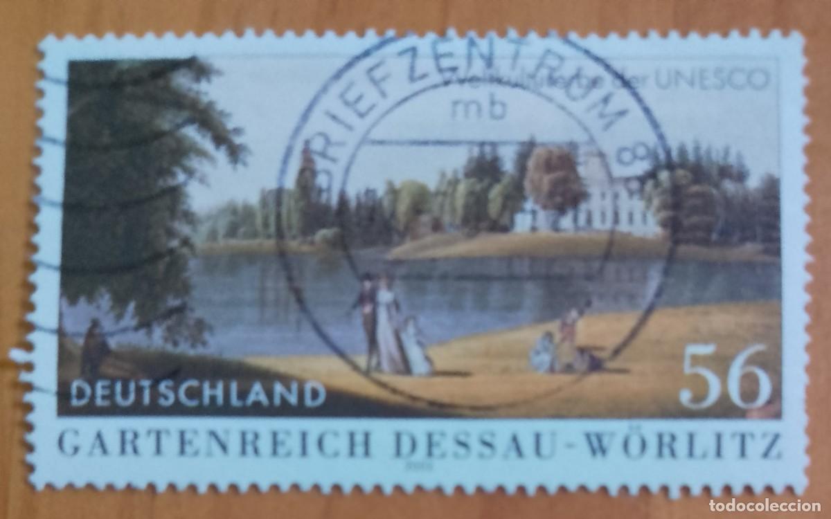 Sellos: ALEMANIA - V/F 56 - A&Ntilde;O2002, JARDINET DE DESSAU, PATRIMONIO MUNDIAL DE LA UNESCO