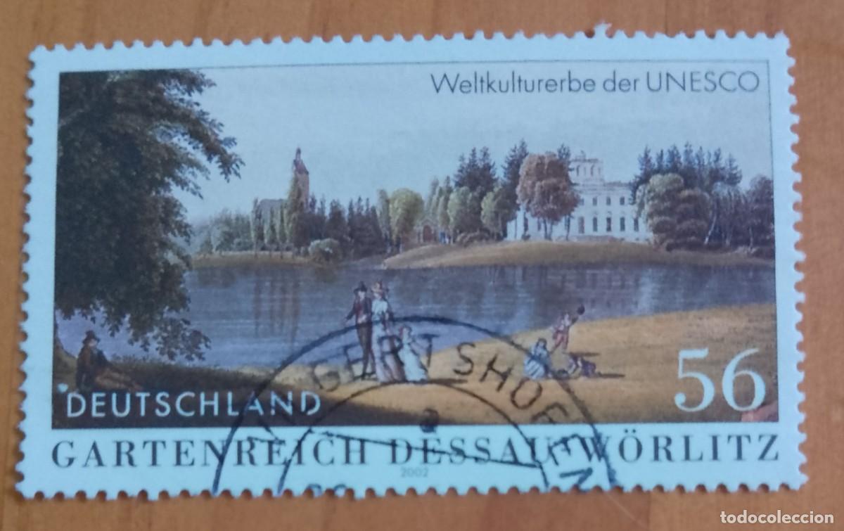 Sellos: ALEMANIA - V/F 56 - A&Ntilde;O2002, JARDINET DE DESSAU, PATRIMONIO MUNDIAL DE LA UNESCO