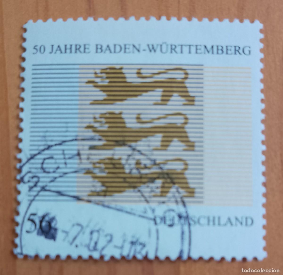 Stamps: ALEMANIA - V/F 56 - A&Ntilde;O 2002 - 50 A&Ntilde;OS DE BADEN-W&Uuml;RTTEMBERG, ESTADO FEDERADO