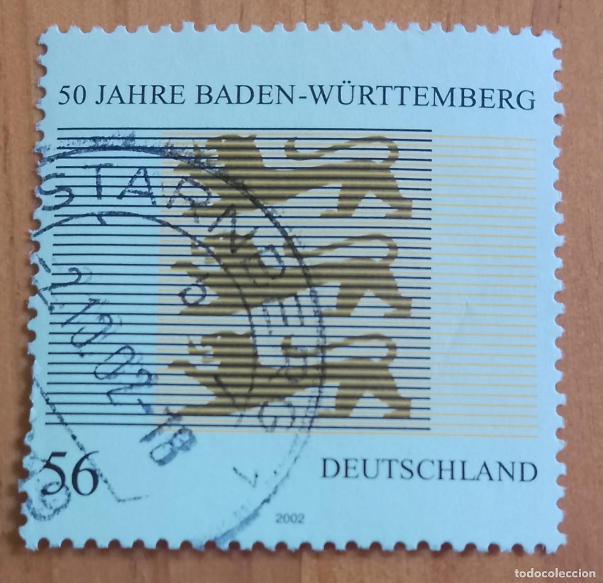 Stamps: ALEMANIA - V/F 56 - A&Ntilde;O 2002 - 50 A&Ntilde;OS DE BADEN-W&Uuml;RTTEMBERG, ESTADO FEDERADO