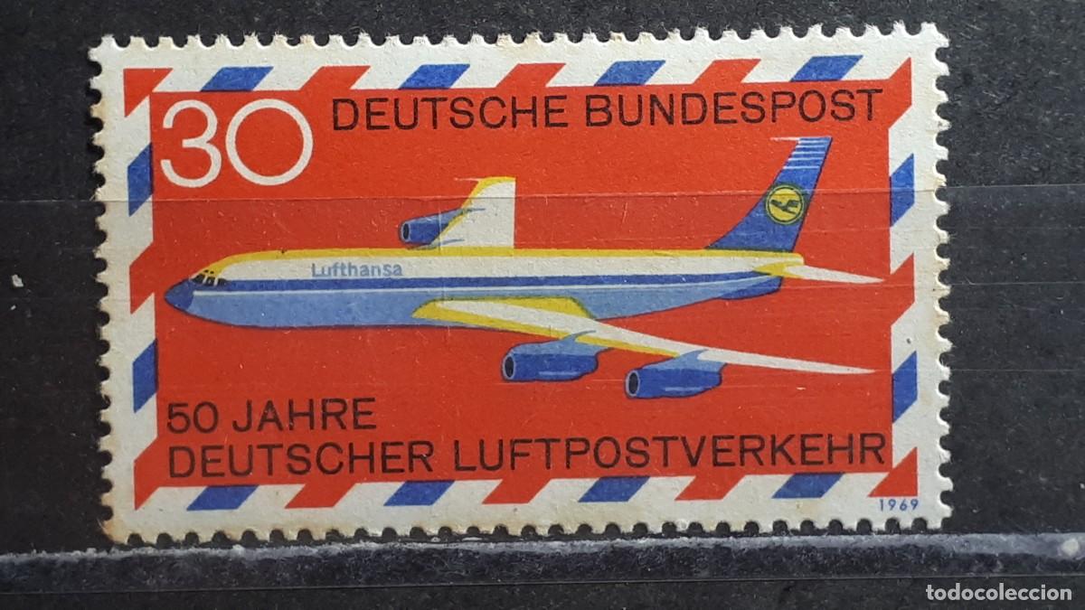 Sellos: ALEMANIA . A&Ntilde;O 1969. **. YVERT A&eacute;reo 2