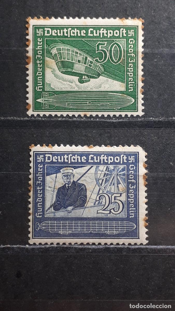 Sellos: ALEMANIA, REICH . A&Ntilde;O 1938. *. YVERT A&eacute;reo 57/8