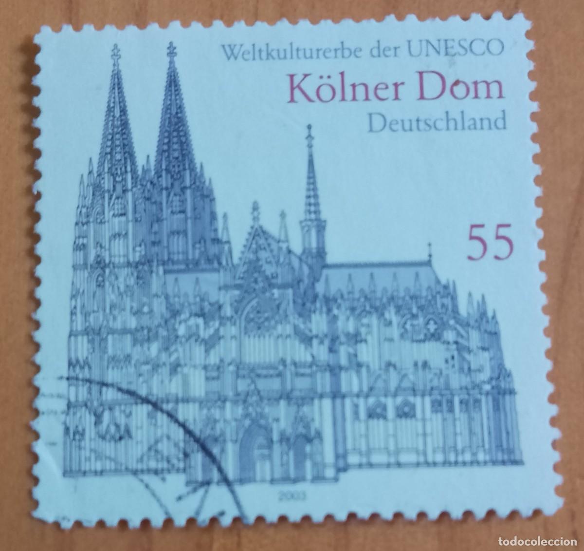 Sellos: ALEMANIA - V/F 55 - A&Ntilde;O 2003 - CATEDRAL DE COLONIA - UNESCO