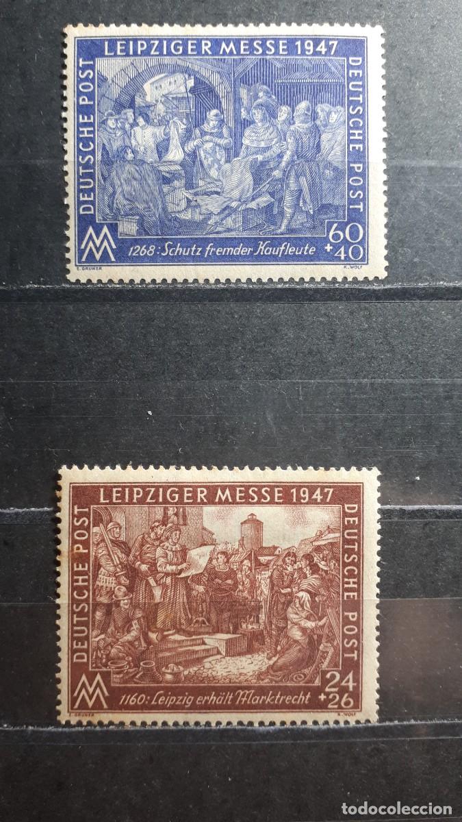 Sellos: ALEMANIA. LEIPZIGER. A&Ntilde;O 1947. *. YVERT 28/9