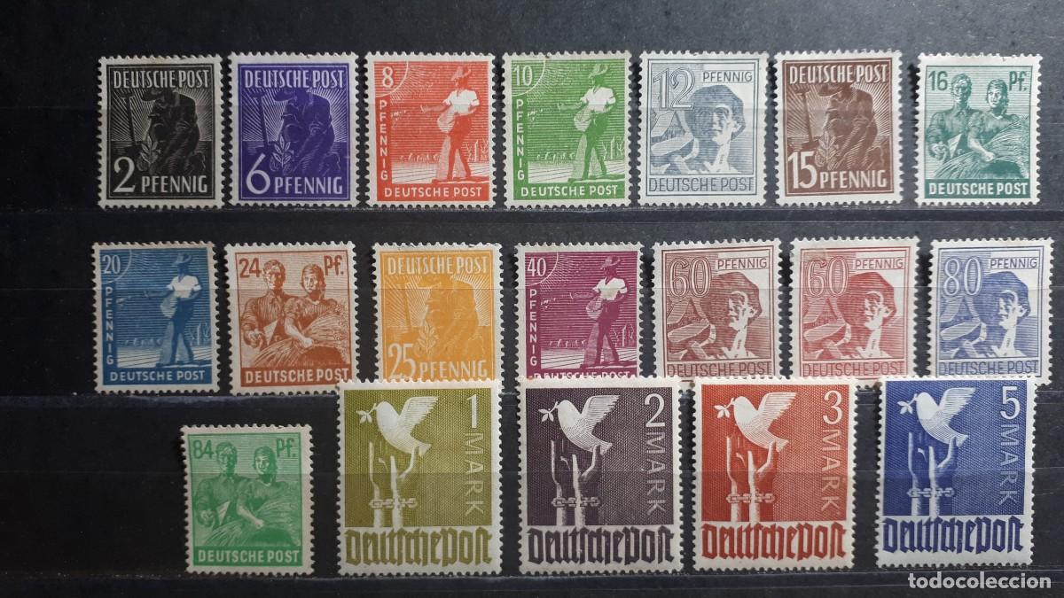 Sellos: ALEMANIA. OCUP. Interaliada. A&Ntilde;O 1947. (*)/*. YVERT 32/52. Falta 42, 44.