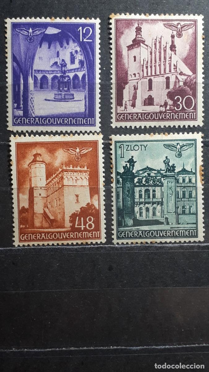 Sellos: POLONIA. OCUPACI&Oacute;N ALEMANA. A&Ntilde;O 1940-1. *. YVERT 59A, 62A, 63A, 67A.