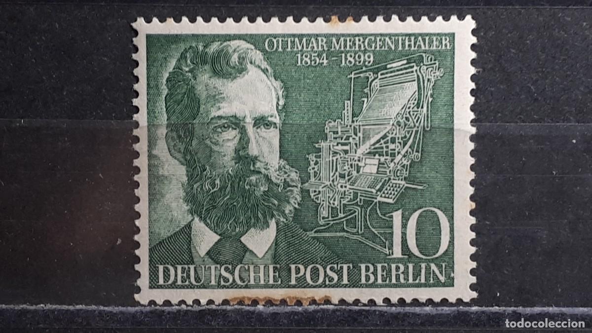 Sellos: ALEMANIA. BERL&Iacute;N . A&Ntilde;O 1954. *. YVERT 105
