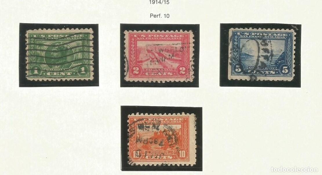 Sellos: SELLO USA SCOTT 401 a 404 A&Ntilde;O 1914 1915 USADO
