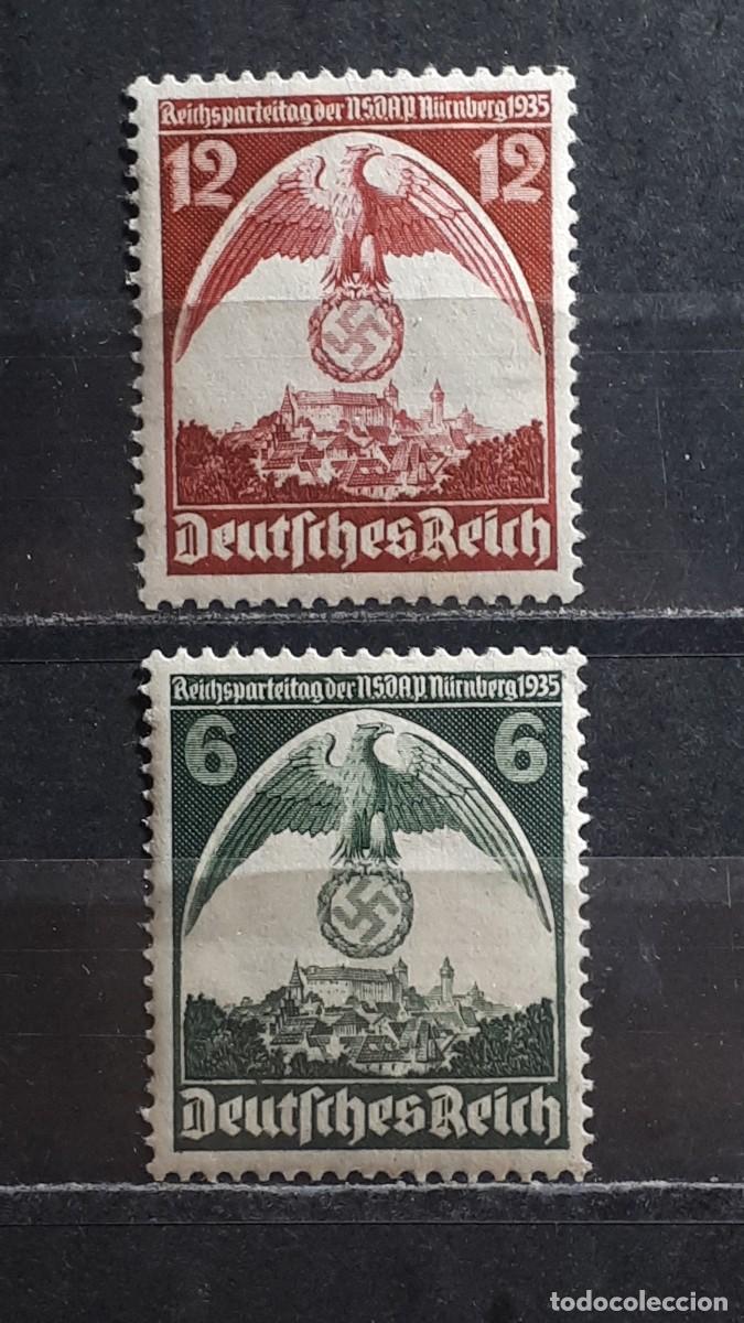 Sellos: ALEMANIA REICH. A&Ntilde;O 1935. *. YVERT 545/6