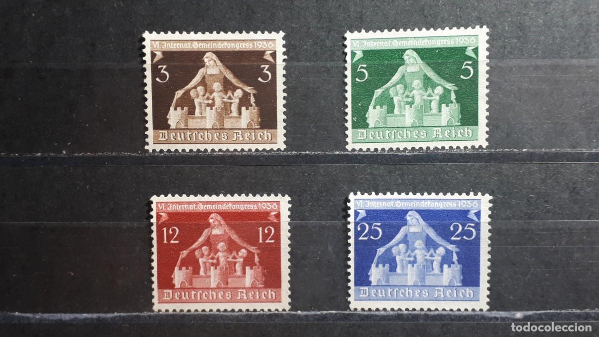Sellos: ALEMANIA REICH. A&Ntilde;O 1936. (*). YVERT 573/6