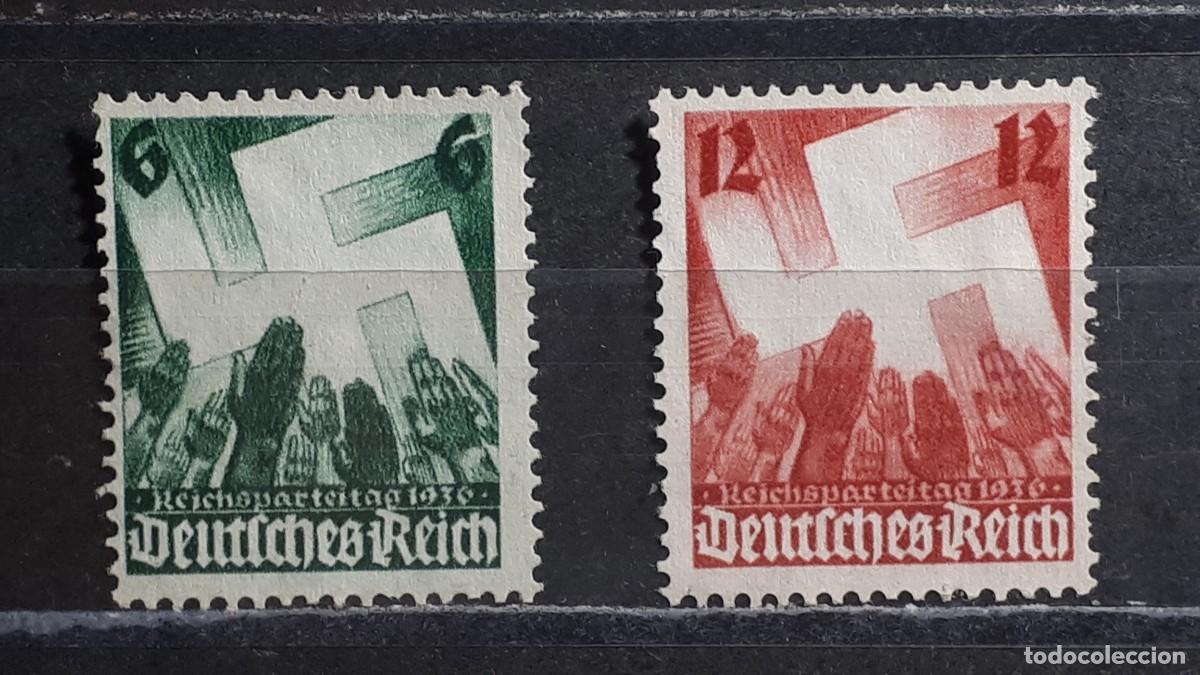 Sellos: ALEMANIA REICH. A&Ntilde;O 1936. (*). YVERT 560/1