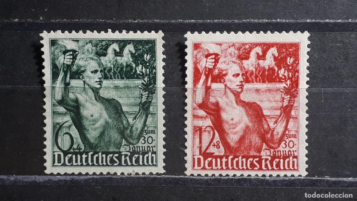 Sellos: ALEMANIA REICH. A&Ntilde;O 1938. (*). YVERT 603/4