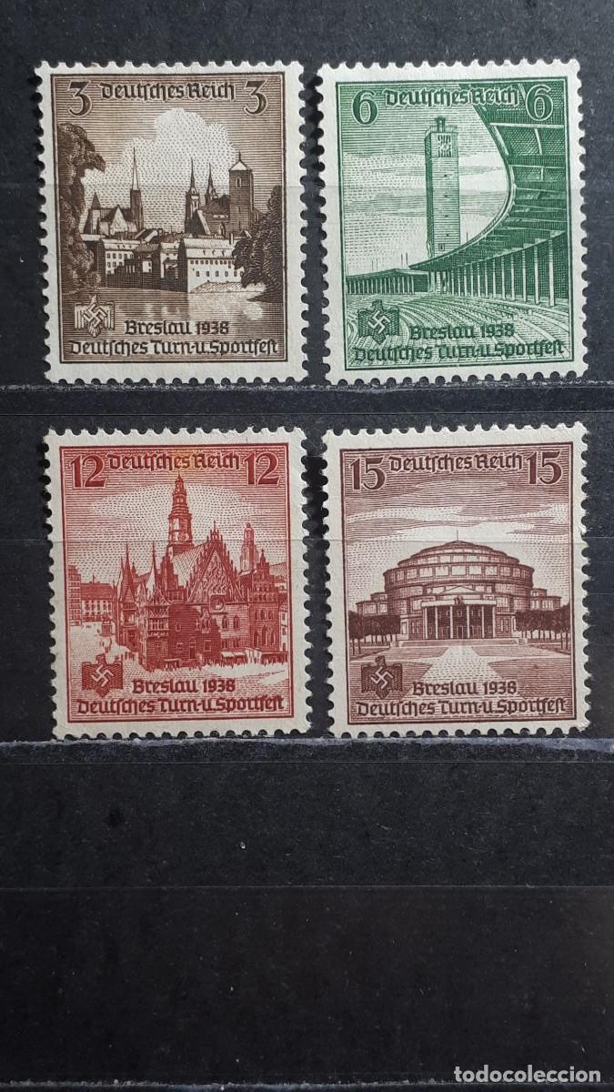 Sellos: ALEMANIA REICH. A&Ntilde;O 1938. (*). YVERT 608/11