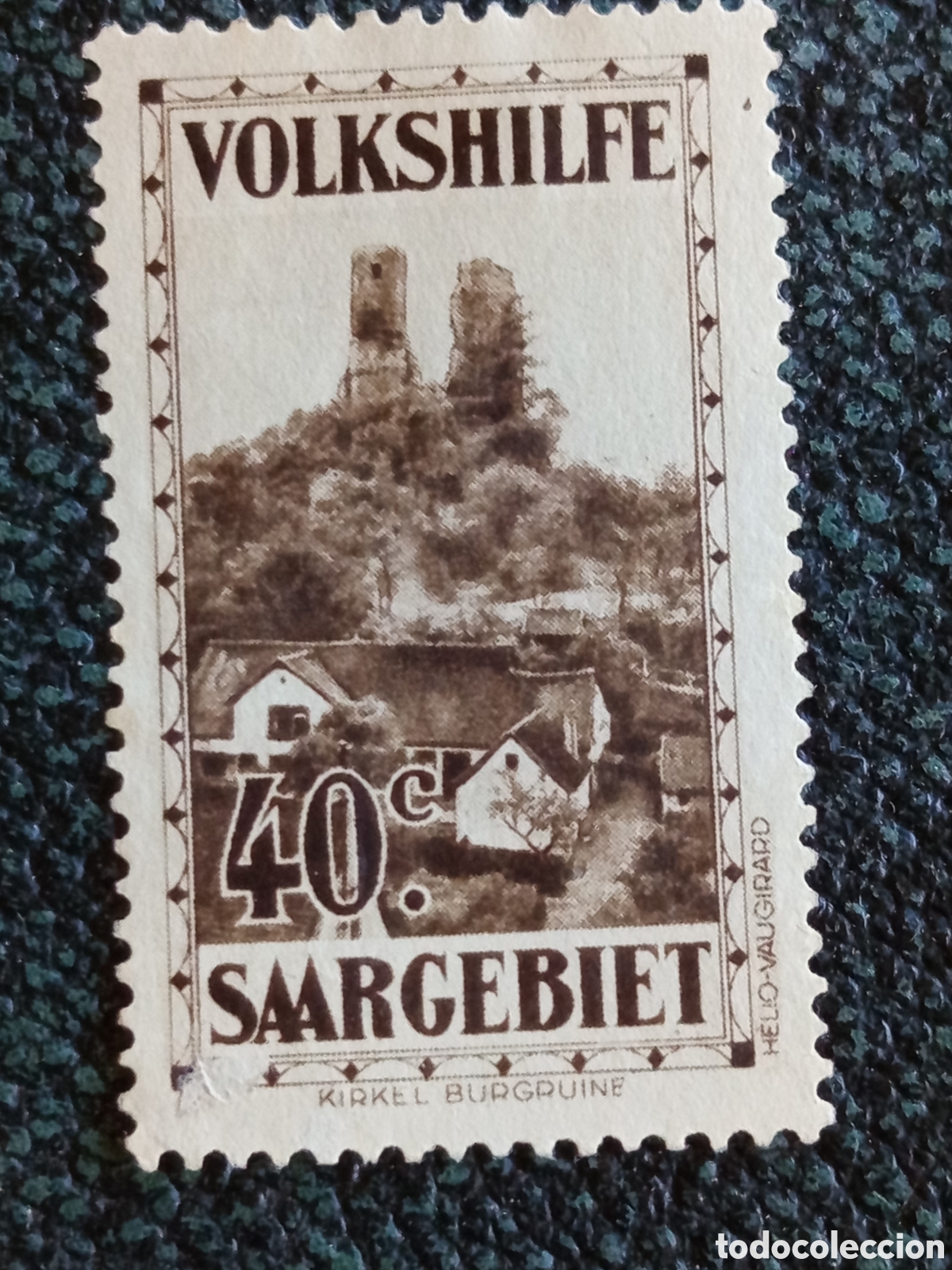 Sellos: Sello Saar 1932 Volkshilfe 40c Kirkel Michel 164 MH Nuevo