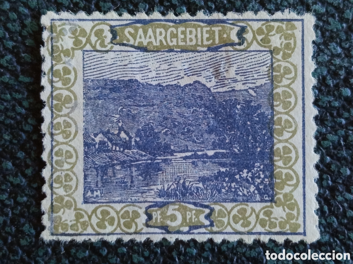 Sellos: Sello Saargebiet 1921 Paisaje 5 Pf - Cat&aacute;logo Michel N&ordm; 53 MH